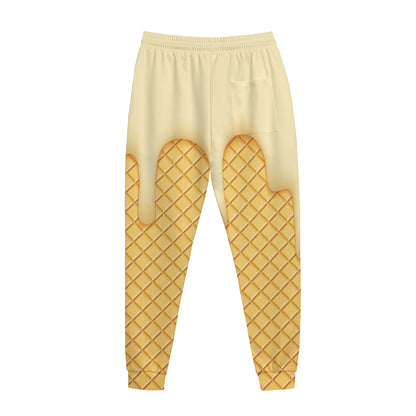 Vanilla Ice Cream Melted Print Jogger Pants