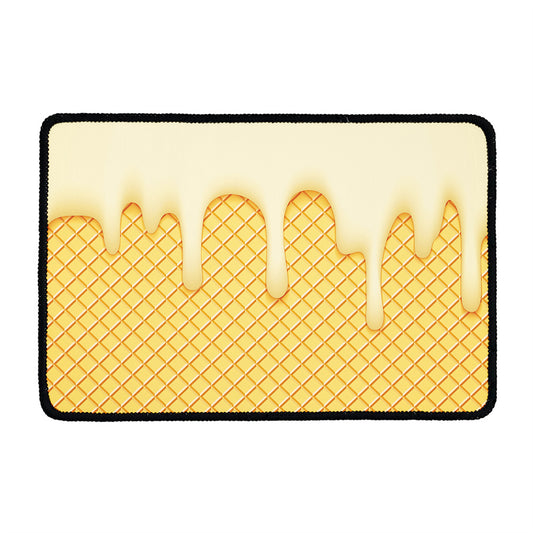 Vanilla Ice Cream Melted Print Kitchen Mat