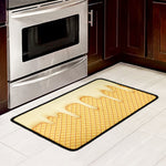 Vanilla Ice Cream Melted Print Kitchen Mat