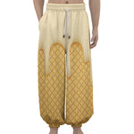Vanilla Ice Cream Melted Print Lantern Pants