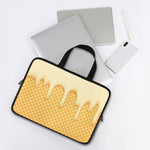 Vanilla Ice Cream Melted Print Laptop Sleeve With Handle