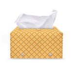 Vanilla Ice Cream Melted Print Leather Tissue Box Cover