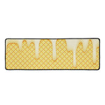 Vanilla Ice Cream Melted Print Long Kitchen Mat