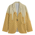 Vanilla Ice Cream Melted Print Men's Blazer