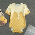 Vanilla Ice Cream Melted Print Men's Bodysuit