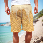 Vanilla Ice Cream Melted Print Men's Cargo Shorts