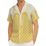 Vanilla Ice Cream Melted Print Men's Deep V-Neck Shirt