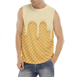 Vanilla Ice Cream Melted Print Men's Fitness Tank Top