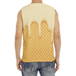 Vanilla Ice Cream Melted Print Men's Fitness Tank Top
