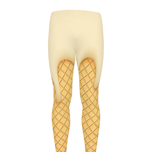 Vanilla Ice Cream Melted Print Men's leggings