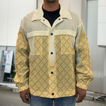 Vanilla Ice Cream Melted Print Men's Shirt Jacket