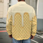 Vanilla Ice Cream Melted Print Men's Shirt Jacket