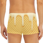 Vanilla Ice Cream Melted Print Men's Short Boxer Briefs