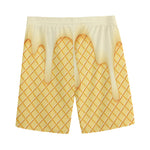 Vanilla Ice Cream Melted Print Men's Sports Shorts