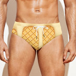 Vanilla Ice Cream Melted Print Men's Swim Briefs