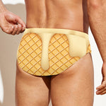 Vanilla Ice Cream Melted Print Men's Swim Briefs