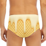 Vanilla Ice Cream Melted Print Men's Triangle Swim Briefs