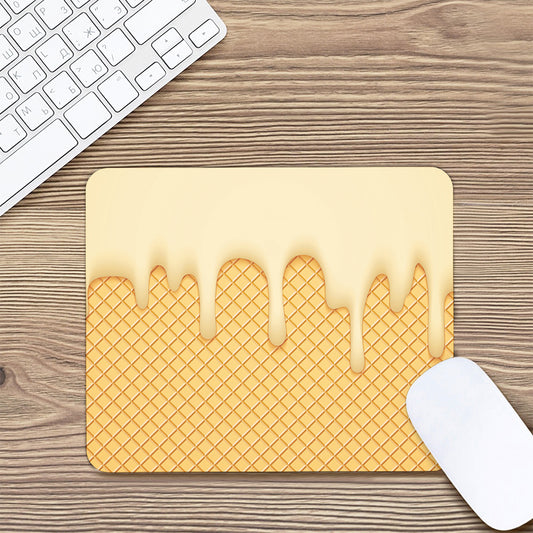 Vanilla Ice Cream Melted Print Mouse Pad