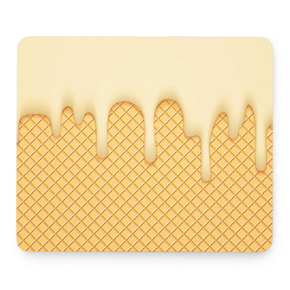 Vanilla Ice Cream Melted Print Mouse Pad