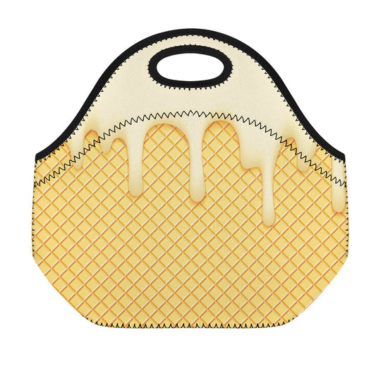Vanilla Ice Cream Melted Print Neoprene Lunch Bag