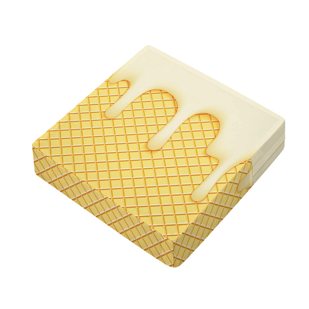 Vanilla Ice Cream Melted Print Outdoor Seat Cushion Cover
