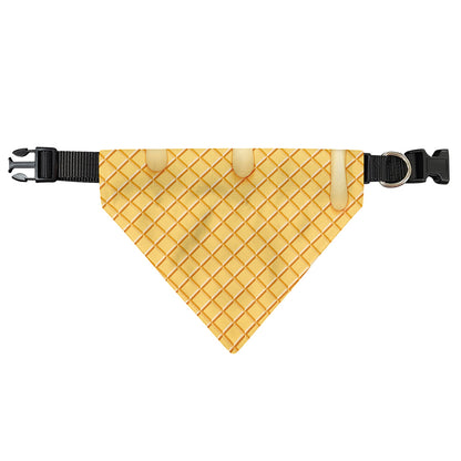 Vanilla Ice Cream Melted Print Over The Collar Dog Bandana