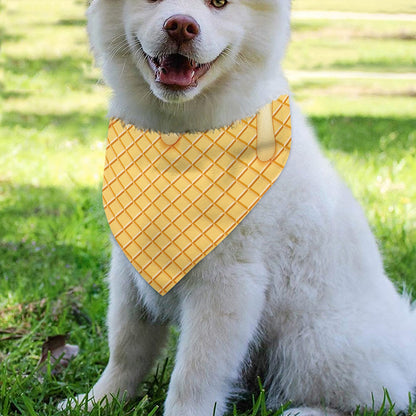 Vanilla Ice Cream Melted Print Over The Collar Dog Bandana