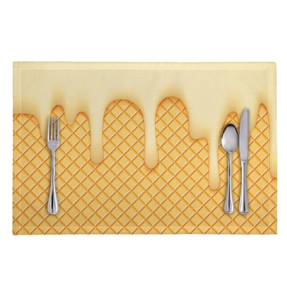 Vanilla Ice Cream Melted Print Placemat