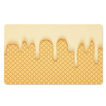 Vanilla Ice Cream Melted Print Polyester Doormat
