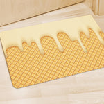 Vanilla Ice Cream Melted Print Polyester Doormat