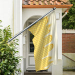 Vanilla Ice Cream Melted Print Polyester Flag