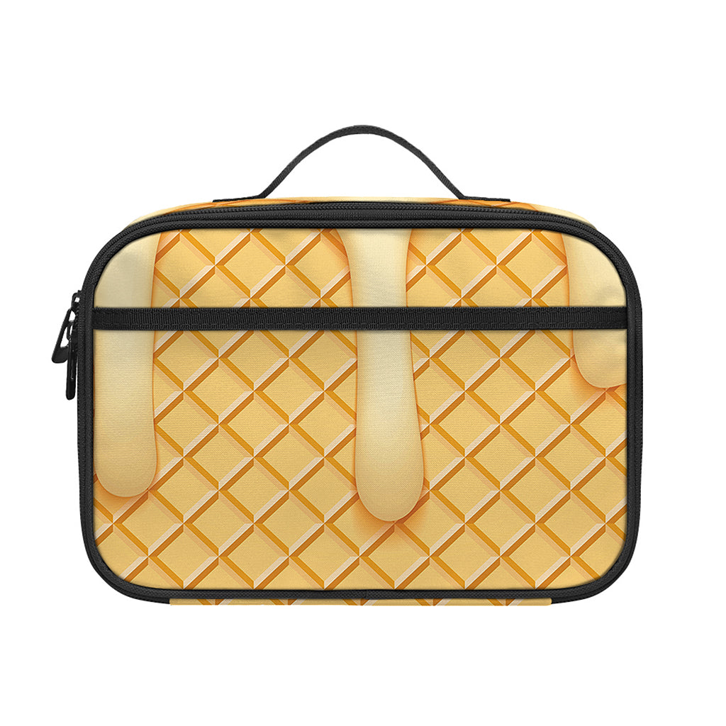 Vanilla Ice Cream Melted Print Portable Lunch Bag