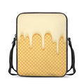 Vanilla Ice Cream Melted Print Rectangular Crossbody Bag