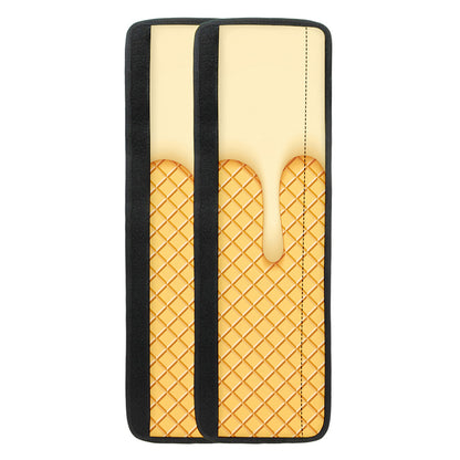 Vanilla Ice Cream Melted Print Refrigerator Handle Covers