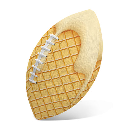 Vanilla Ice Cream Melted Print Rugby Ball