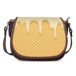 Vanilla Ice Cream Melted Print Saddle Bag