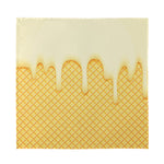 Vanilla Ice Cream Melted Print Silk Bandana