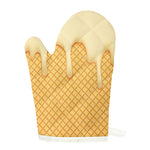 Vanilla Ice Cream Melted Print Single Oven Mitt