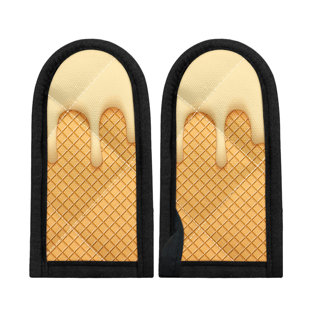 Vanilla Ice Cream Melted Print Skillet Handle Cover