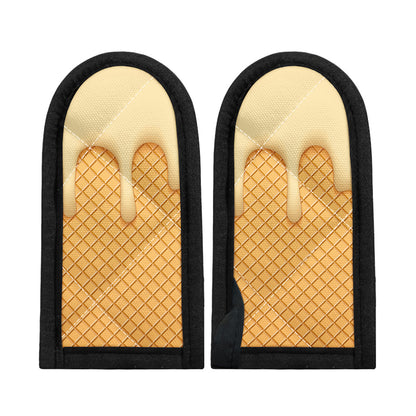 Vanilla Ice Cream Melted Print Skillet Handle Cover