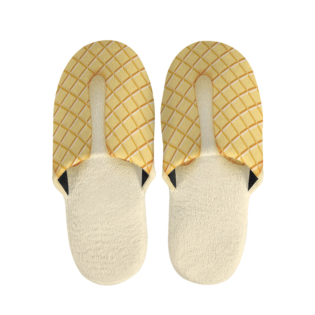 Vanilla Ice Cream Melted Print Slippers