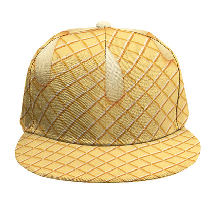 Vanilla Ice Cream Melted Print Snapback Cap