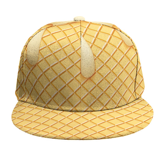 Vanilla Ice Cream Melted Print Snapback Cap