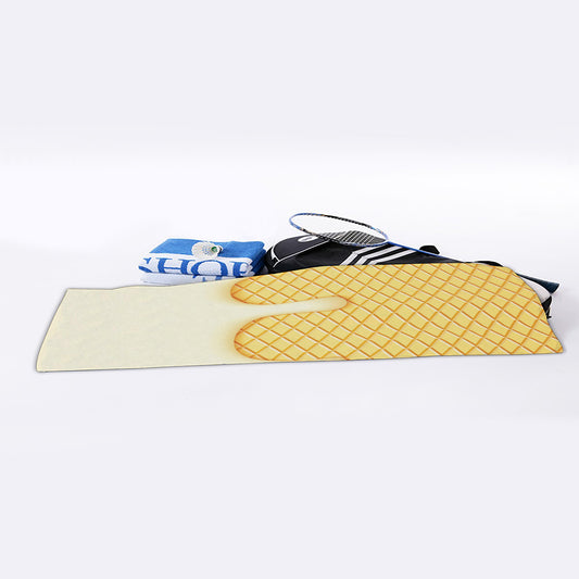 Vanilla Ice Cream Melted Print Sports Towel
