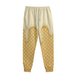 Vanilla Ice Cream Melted Print Sweatpants