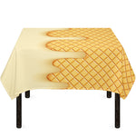 Vanilla Ice Cream Melted Print Tablecloth