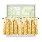 Vanilla Ice Cream Melted Print Tier Curtains