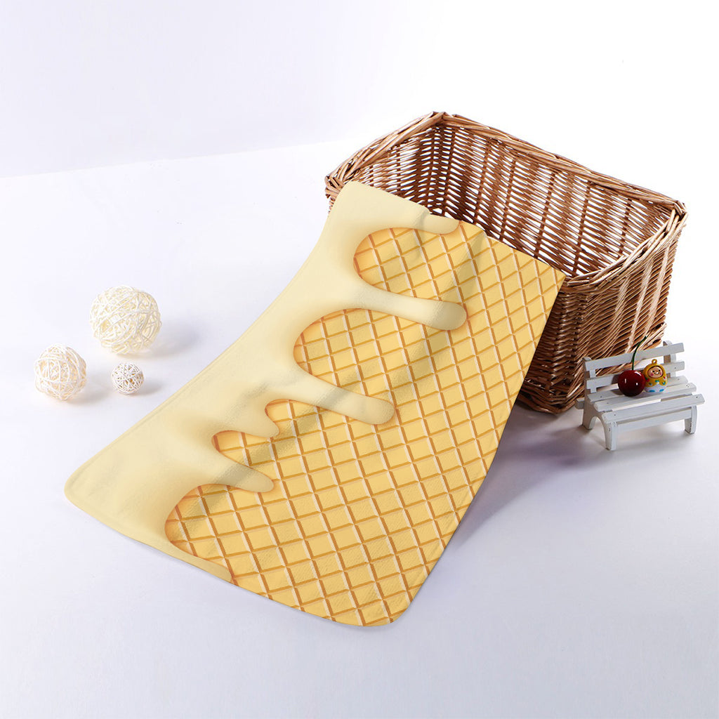 Vanilla Ice Cream Melted Print Towel