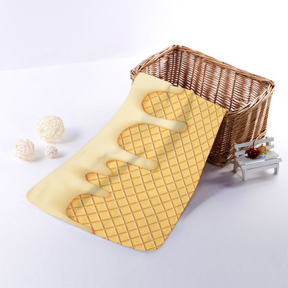 Vanilla Ice Cream Melted Print Towel