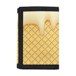Vanilla Ice Cream Melted Print Trifold Wallet
